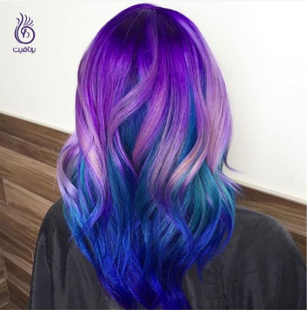 رنگ موی پر طاووسی- زیبایی- برنافیت