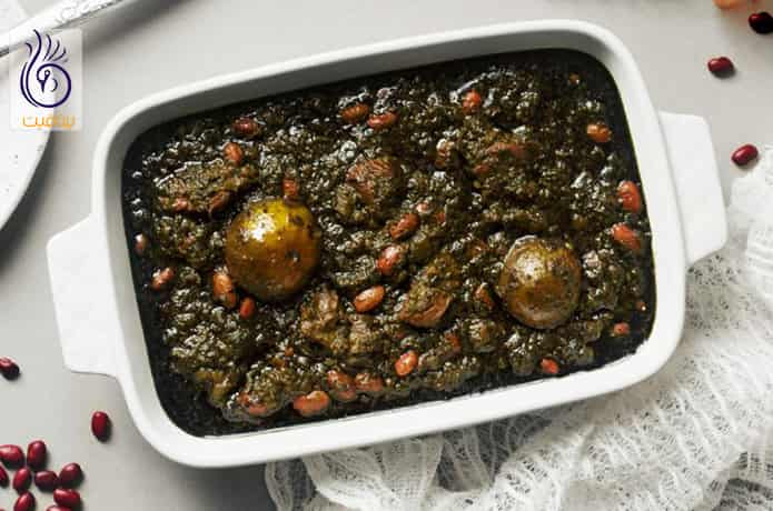 خورشت قورمه سبزی کم کالری